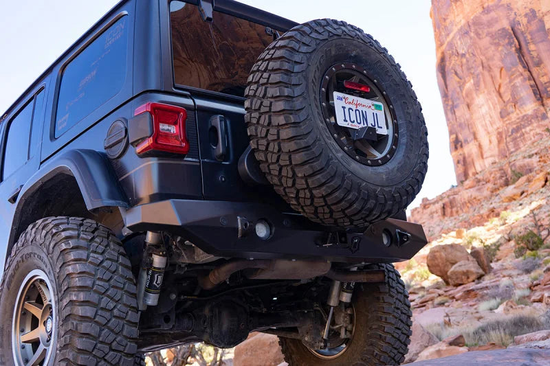 ICON 2018+ Jeep Wrangler JL License Relocation Kit - Back View
