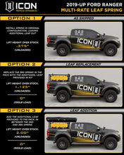 Load image into Gallery viewer, ICON 2019+ Ford Ranger Multi Rate Leaf Pack w/Add In Leaf - Additional View 5