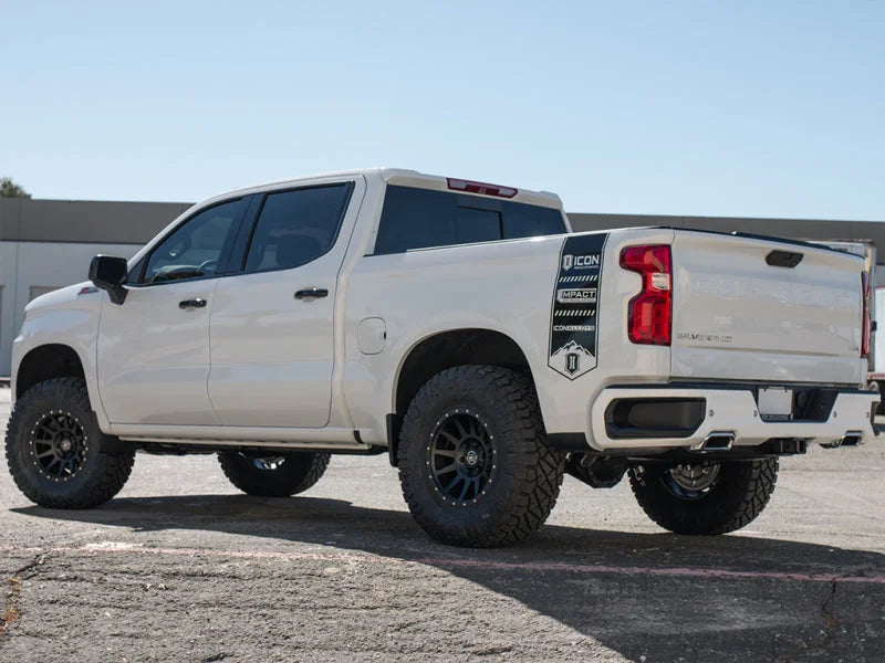 ICON 2019+ GM 1500 1.5-3.5in Stage 2 Suspension System w/Billet Uca - Back View