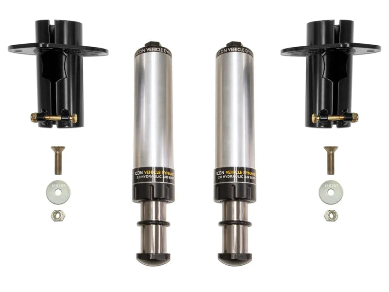 ICON 2020+ Jeep Gladiator JT / 2007+ Jeep Wrangler JK/JL Front Hyd Bump Stop Kit - Main Product View