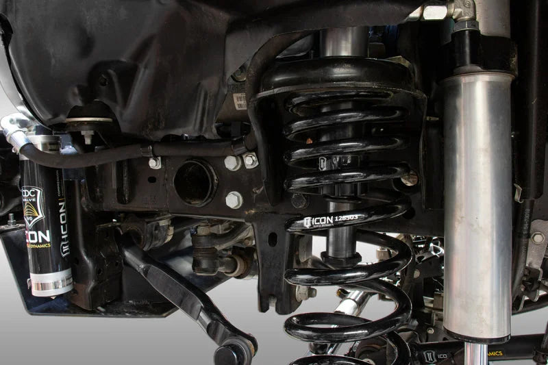 ICON 2020+ Jeep Gladiator JT / 2007+ Jeep Wrangler JK/JL Front Hyd Bump Stop Kit - Back View