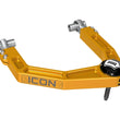 Load image into Gallery viewer, ICON 2024 Toyota Tacoma Billet Upper Control Arm w/ Delta Joint Pro - Gold Anodized - Installation View
