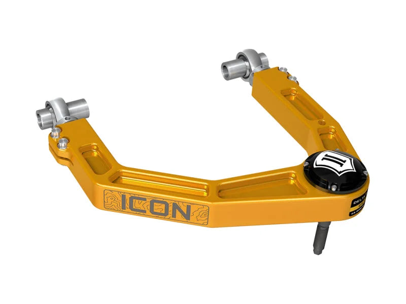 ICON 2024 Toyota Tacoma Billet Upper Control Arm w/ Delta Joint Pro - Gold Anodized - Installation View