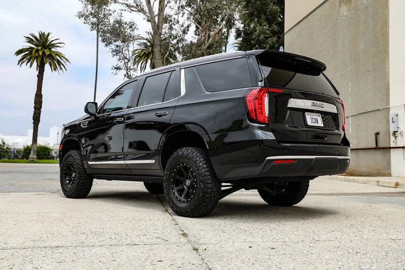 ICON 21-23 Chevrolet Tahoe/Suburban & GMC Yukon/Yukon XL 2.5 Series Coilover Kit 3in-4in Lift - Installation View