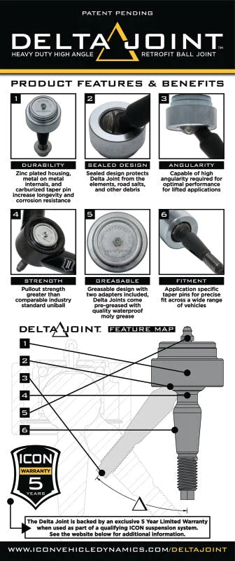 ICON 96-04 Toyota Tacoma Billet Upper Control Arm DJ Kit - Back View