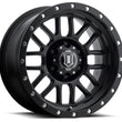 Load image into Gallery viewer, ICON Alpha 17x8.5 5x5 0mm Offset 4.75in BS 71.5mm Bore Satin Black Wheel