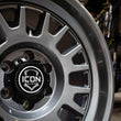 Load image into Gallery viewer, ICON Anza 17x8.5 5x5 -6mm Offset 4.5in BS 71.5mm Hub Bore Gun Metal Wheel - Side View