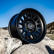 Load image into Gallery viewer, ICON Anza 17x8.5 5x5 -6mm Offset 4.5in BS 71.5mm Hub Bore Satin Black Wheel - Back View