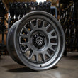 Load image into Gallery viewer, ICON Anza 17x8.5 6x5.5 0mm Offset 4.75in BS 106.1mm Hub Bore Gun Metal Wheel - Back View