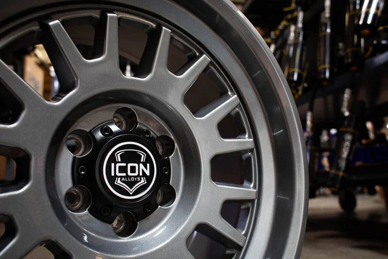 ICON Anza 17x8.5 / 6x5.5 / 25mm Offset / 5.75in BS - Gun Metal Wheel - Side View