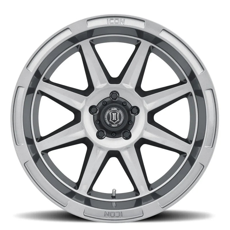 ICON Bandit 20x10 5x150 -24mm 4.5in BS 110.10mm Bore Gun Metal Wheel - Side View