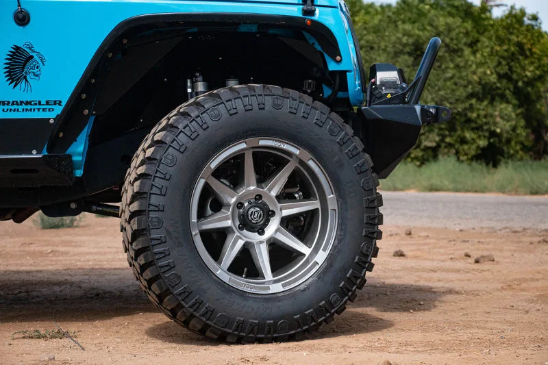ICON Bandit 20x10 5x5 -24mm 4.5in BS 71.50mm Bore Gun Metal Wheel - Side View