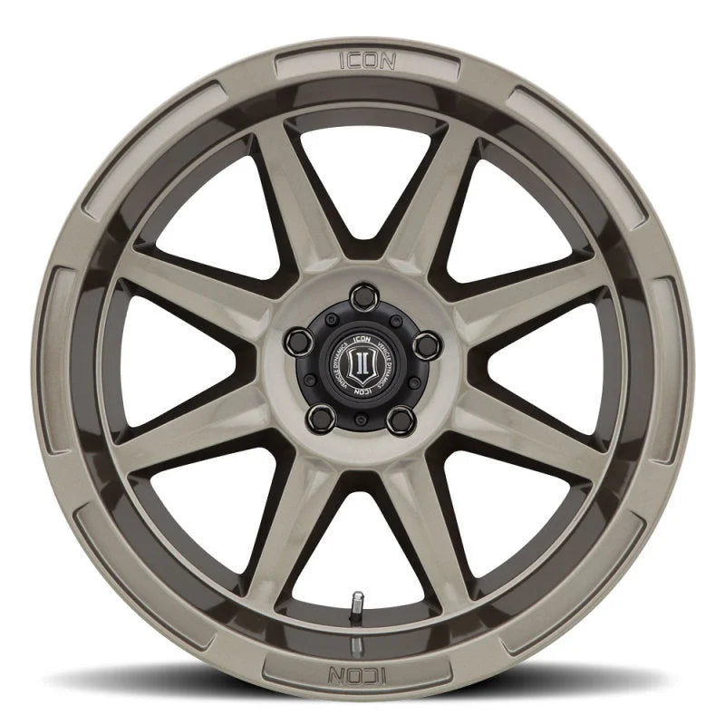 ICON Bandit 20x10 5x5 -24mm Offset 4.5in BS Gloss Bronze Wheel - Side View