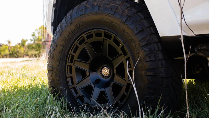 ICON Compass 17x8.5 5x5 -6mm Offset 4.5in BS Satin Black Wheel - Side View