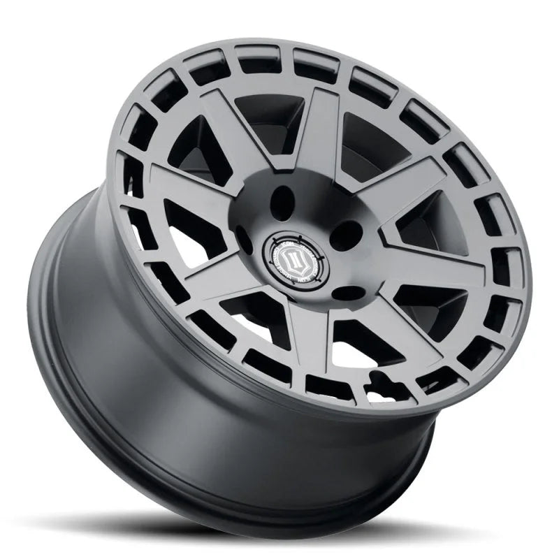 ICON Compass 17x8.5 5x5 -6mm Offset 4.5in BS Satin Black Wheel - Installation View