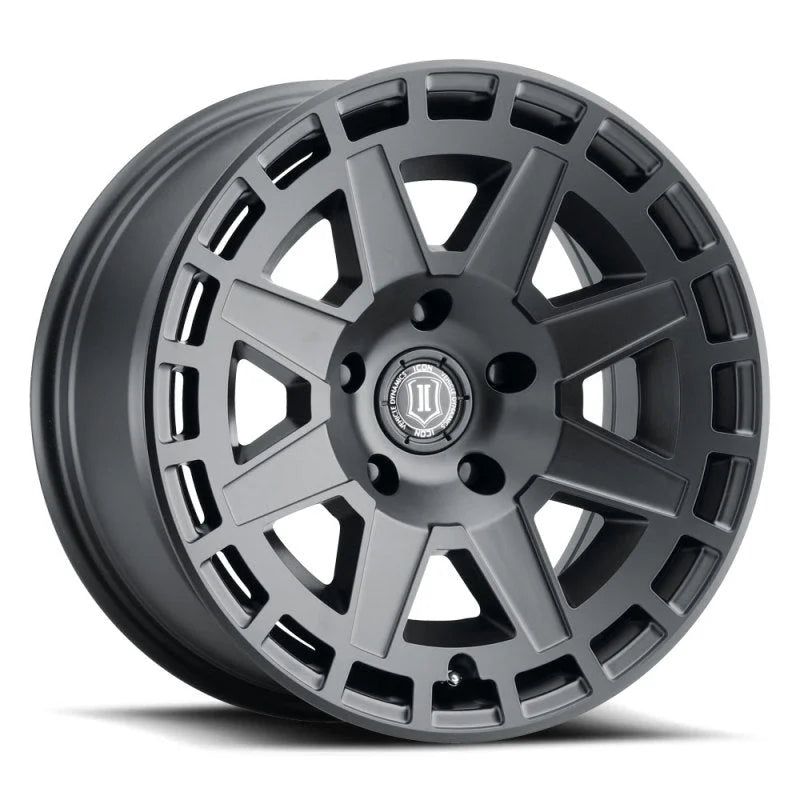 ICON Compass 17x8.5 6x135 6mm Offset 5in BS Satin Black Wheel - Main Product View