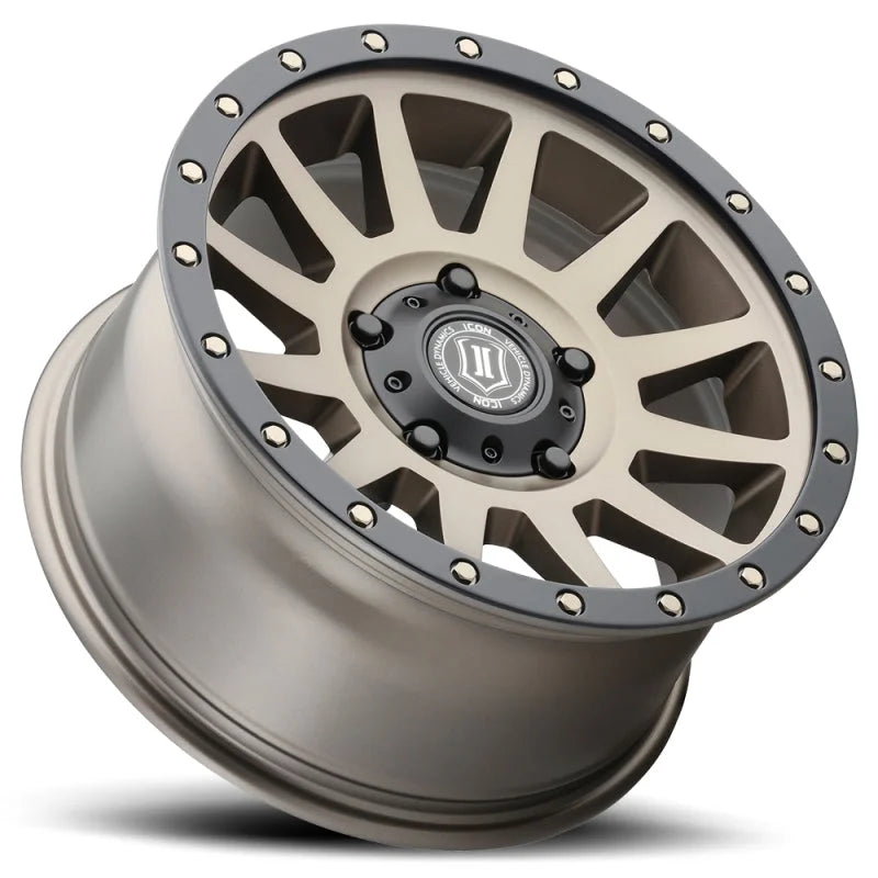ICON Compression 17x8.5 5x150 25mm Offset 5.75in BS 110.1mm Bore Bronze Wheel - Side View