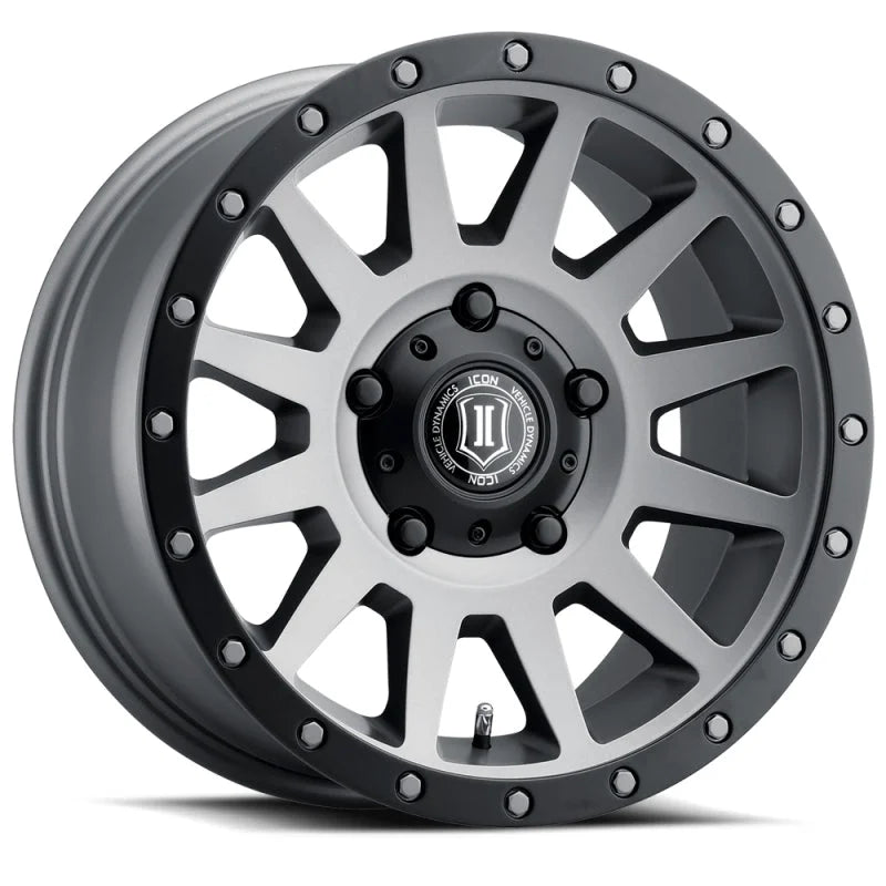ICON Compression 17x8.5 5x150 25mm Offset 5.75in BS 110.1mm Bore Titanium Wheel - Main Product View