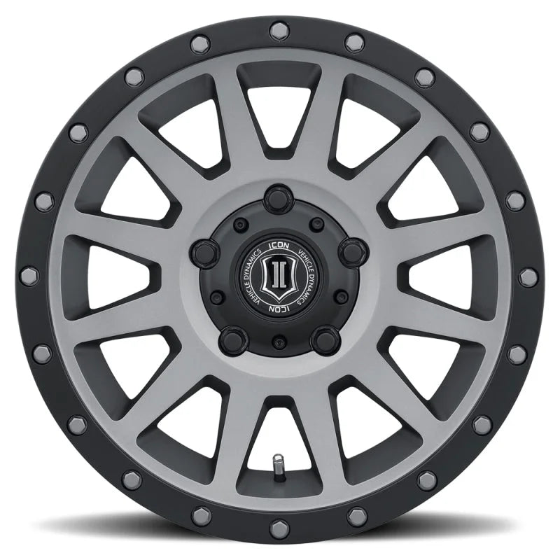 ICON Compression 17x8.5 5x150 25mm Offset 5.75in BS 110.1mm Bore Titanium Wheel - Detail View