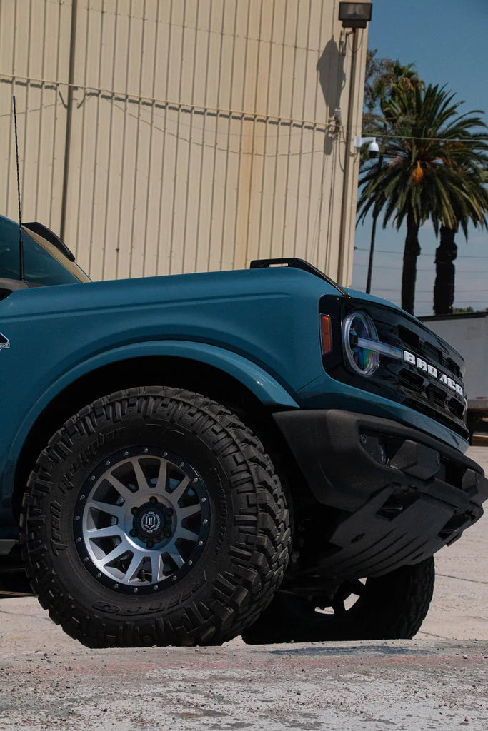 ICON Compression 17x8.5 6x5.5 25mm Offset 5.75in BS 95.1mm Bore Titanium Wheel - Side View