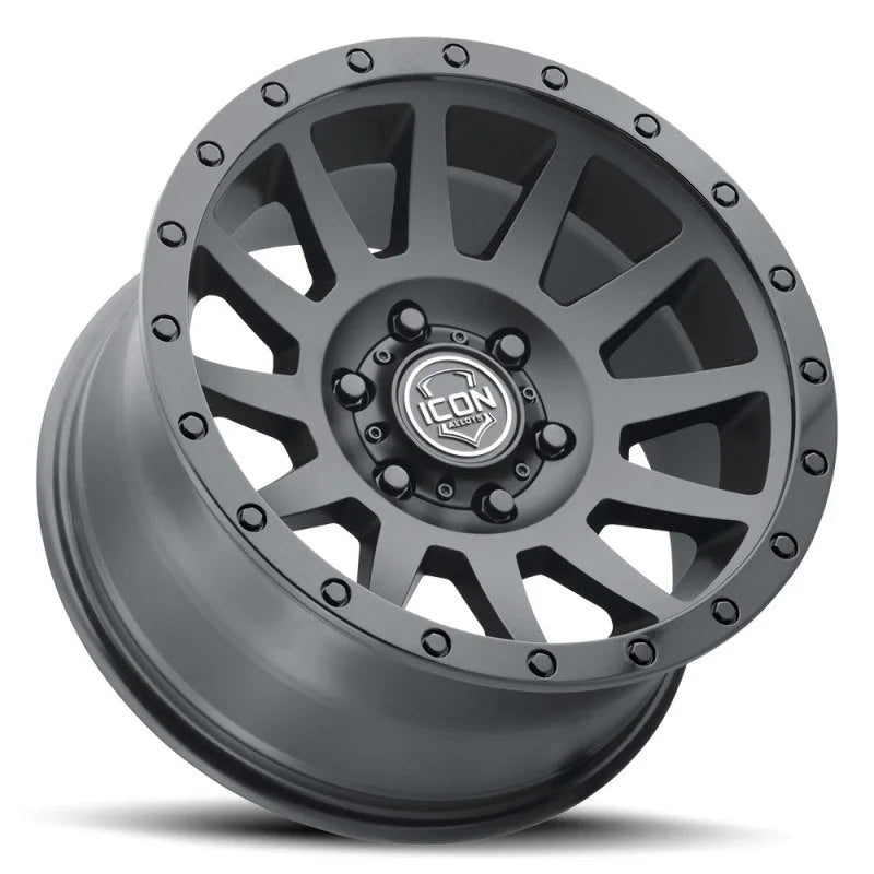 ICON Compression 18x9 5x150 25mm Offset 6in BS 110.1mm Bore Double Black Wheel - Additional View 6