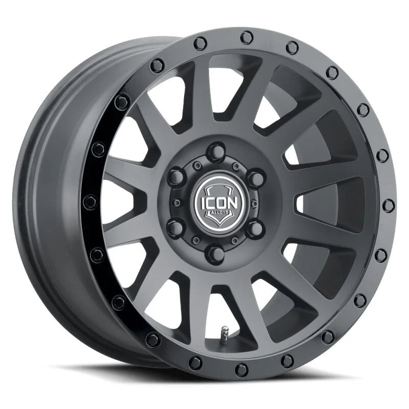ICON Compression 18x9 6x135 6mm Offset 5.25in BS 87.1mm Double Black Wheel - Main Product View