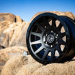 Load image into Gallery viewer, ICON Compression 18x9 6x135 6mm Offset 5.25in BS 87.1mm Double Black Wheel - Installation View