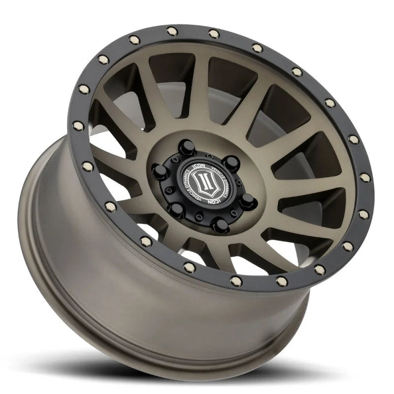 ICON Compression 18x9 6x135 6mm Offset 5.25in BS Bronze Wheel - Detail View