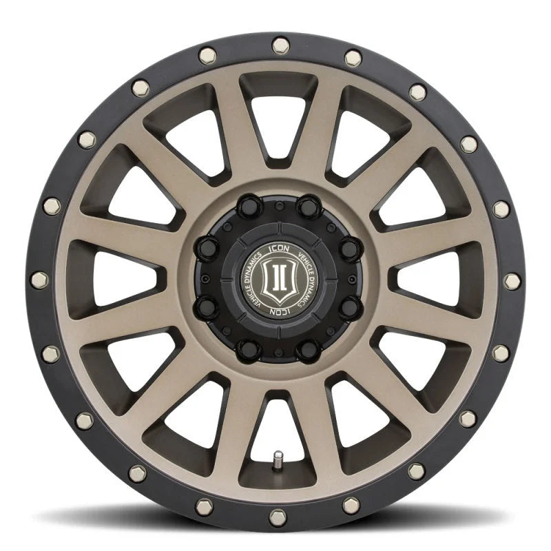 ICON Compression 18x9 8x6.5 12mm Offset 5.5in BS Bronze Wheel - Side View