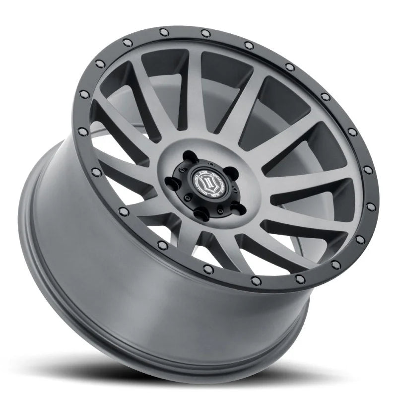 ICON Compression 20x10 5x150 -19mm Offset 4.75inBS Titanium Wheel - Detail View