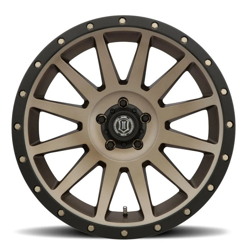 ICON Compression 20x10 5x5 -12mm Offset 5in BS 71.5mm Bore Bronze Wheel - Side View