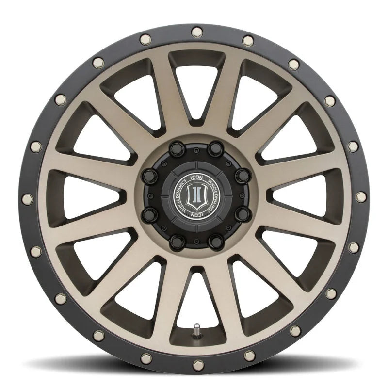 ICON Compression 20x10 8x180 -19mm Offset 4.75in BS 124.2mm Bore Bronze Wheel - Side View
