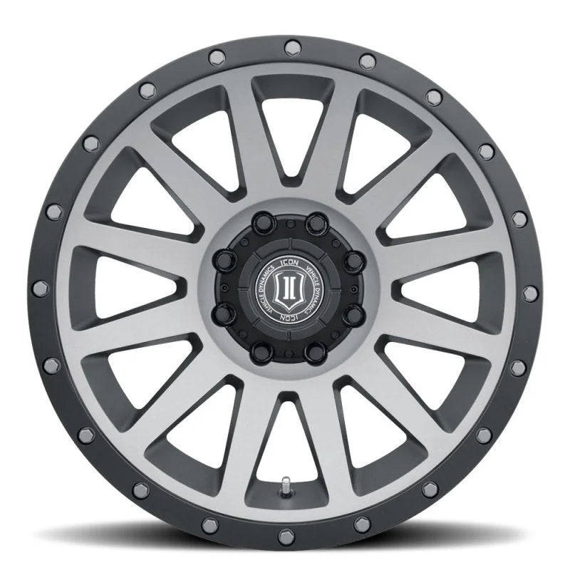 ICON Compression 20x10 8x6.5 -19mm Offset 4.75in BS 121.4mm Bore Titanium Wheel - Side View