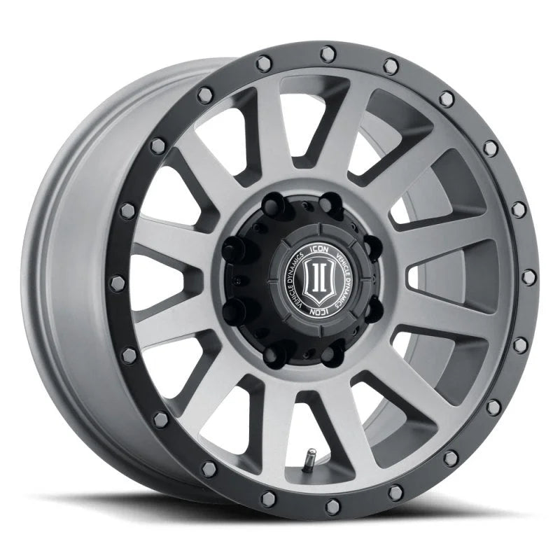 ICON Compression HD 18x9 8x170 6mm Offset 5.25in BS Titanium Wheel - Main Product View