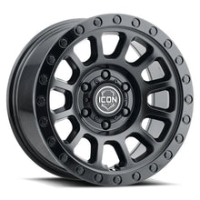 Load image into Gallery viewer, ICON Hulse 17 X 8.5 5 X 5 6mm Offset 4.5in BS Double Black - Main Product View