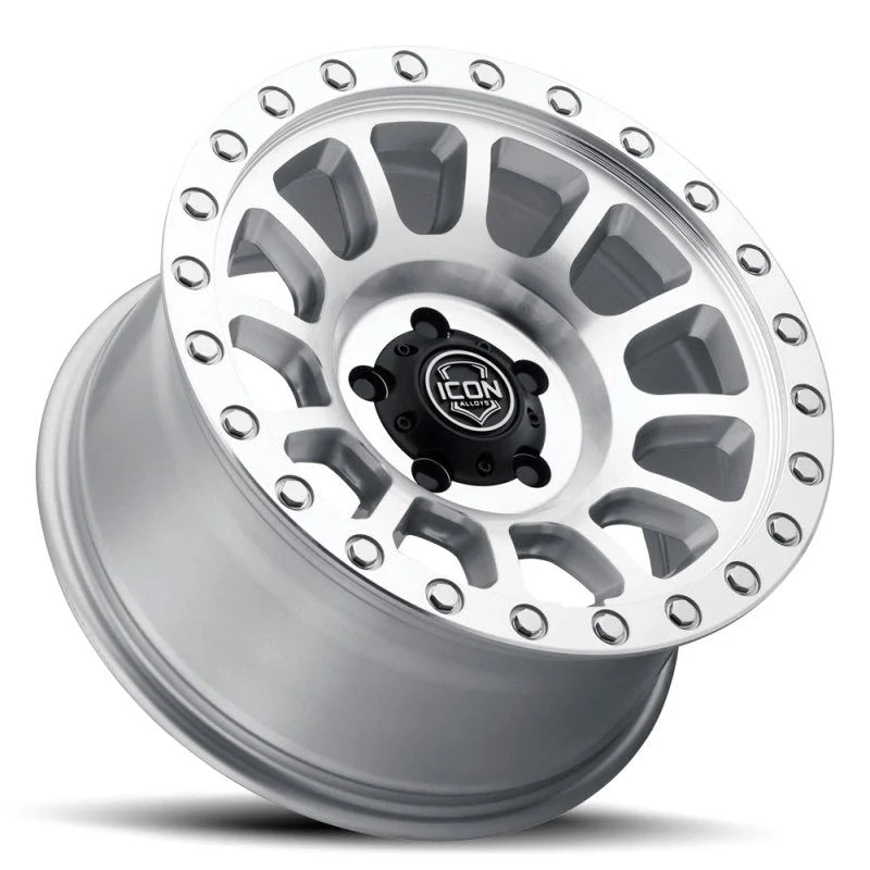 ICON Hulse 17 X 8.5 5 X 5 6mm Offset 4.5in BS Silver Machined - Installation View