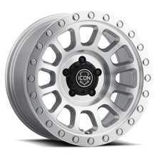 Load image into Gallery viewer, ICON Hulse 18x9 5x5 -12mm Offset 4.5in BS Silver Machined - Main Product View