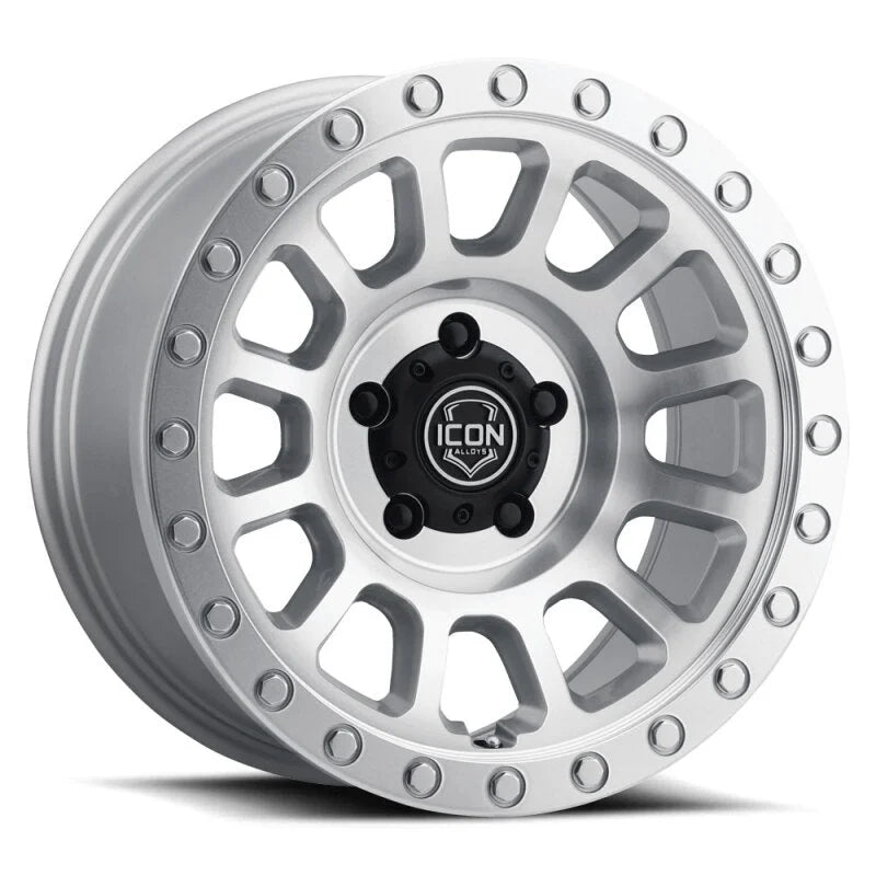 ICON Hulse 18x9 6x135 6mm Offset 5.25in BS Silver Machined - Main Product View