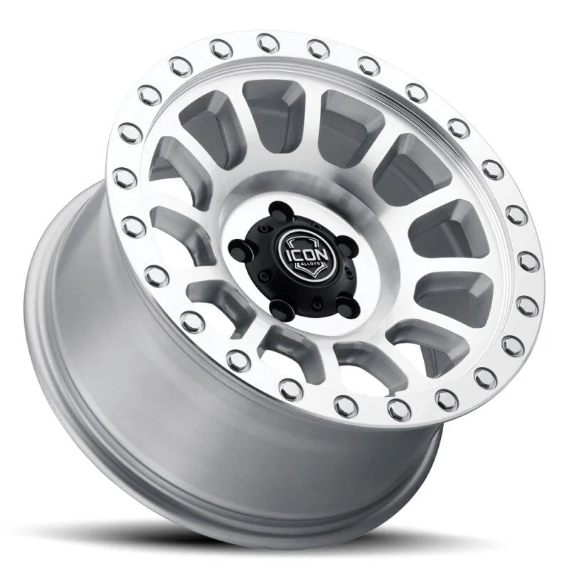 ICON Hulse 18x9 8x170 6mm Offset 5.25in BS Silver Machined - Back View