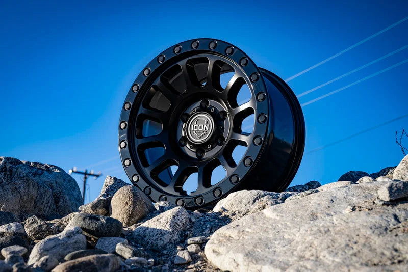 ICON Hulse 18x9 8x6.5 12mm Offset 5.5in BS Double Black - Back View