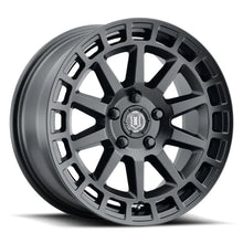 Load image into Gallery viewer, ICON Journey 17x8 5x4.5 38mm Offset 6in BS Satin Black Wheel - Main Product View