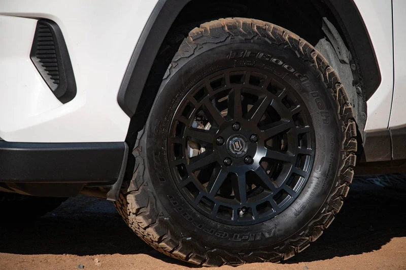 ICON Journey 17x8 5x4.5 38mm Offset 6in BS Satin Black Wheel - Back View
