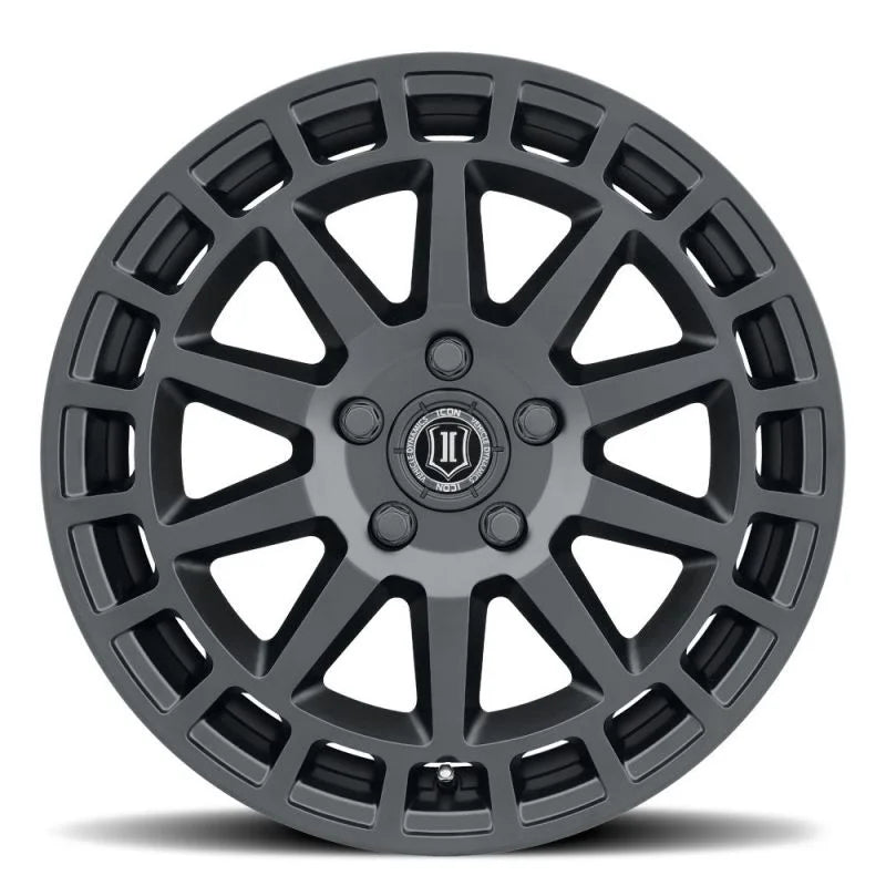 ICON Journey 17x8.5 5x108 38mm Offset 6in BS Satin Black Wheel - Installation View