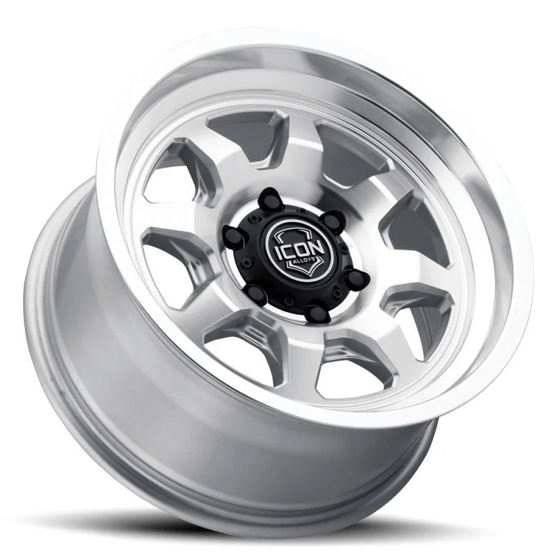 ICON Nuevo 17 X 8.5 5 X 4.5 0mm Offset 4.75in BS Silver Machined - Additional View 5