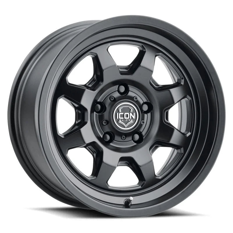 ICON Nuevo 17 X 8.5 6 X 135 6mm Offset 5in BS Satin Black - Main Product View