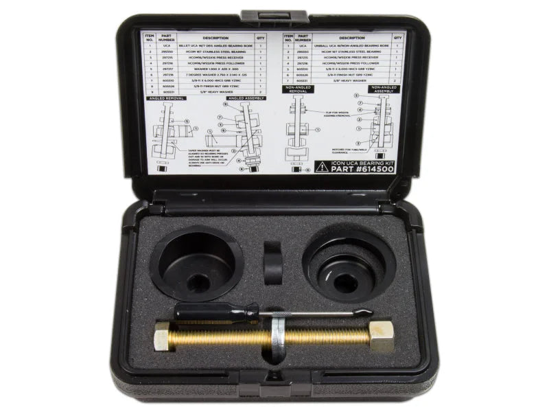 ICON On Vehicle Uniball Replacement Tool Kit - Back View