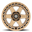 Load image into Gallery viewer, ICON Raider 17x8.5 6x120 0mm Offset 4.75in BS Satin Brass Wheel - Back View
