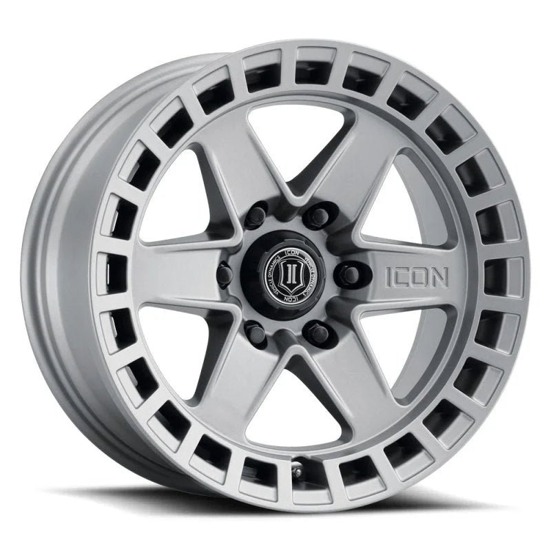 ICON Raider 17x8.5 6x135 6mm Offset 5in BS Titanium Wheel - Main Product View