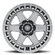Load image into Gallery viewer, ICON Raider 17x8.5 6x135 6mm Offset 5in BS Titanium Wheel - Side View