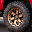 Load image into Gallery viewer, ICON Raider 17x8.5 6x5.5 0mm Offset 4.75in BS Satin Brass Wheel - Back View